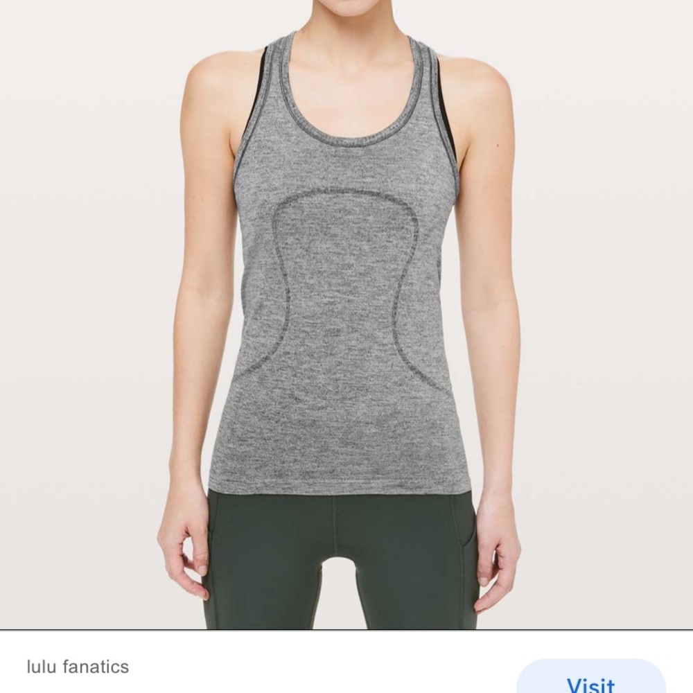 lululemon swiftly green razorback tank